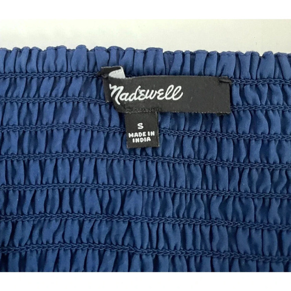 Madewell Lucie Puff-Sleeve Smocked Mini Dress in Rockfern Plaid Sz S - Picture 7 of 10